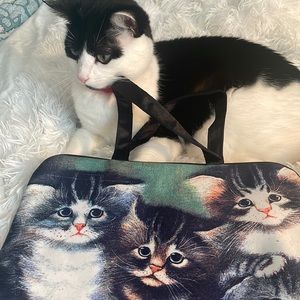 Cat make up bag, or travel bag